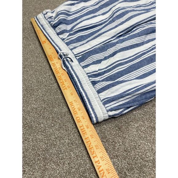 Old navy Womens wide leg pin striped pull on pants sz X-Large linen blend - Picture 9 of 12